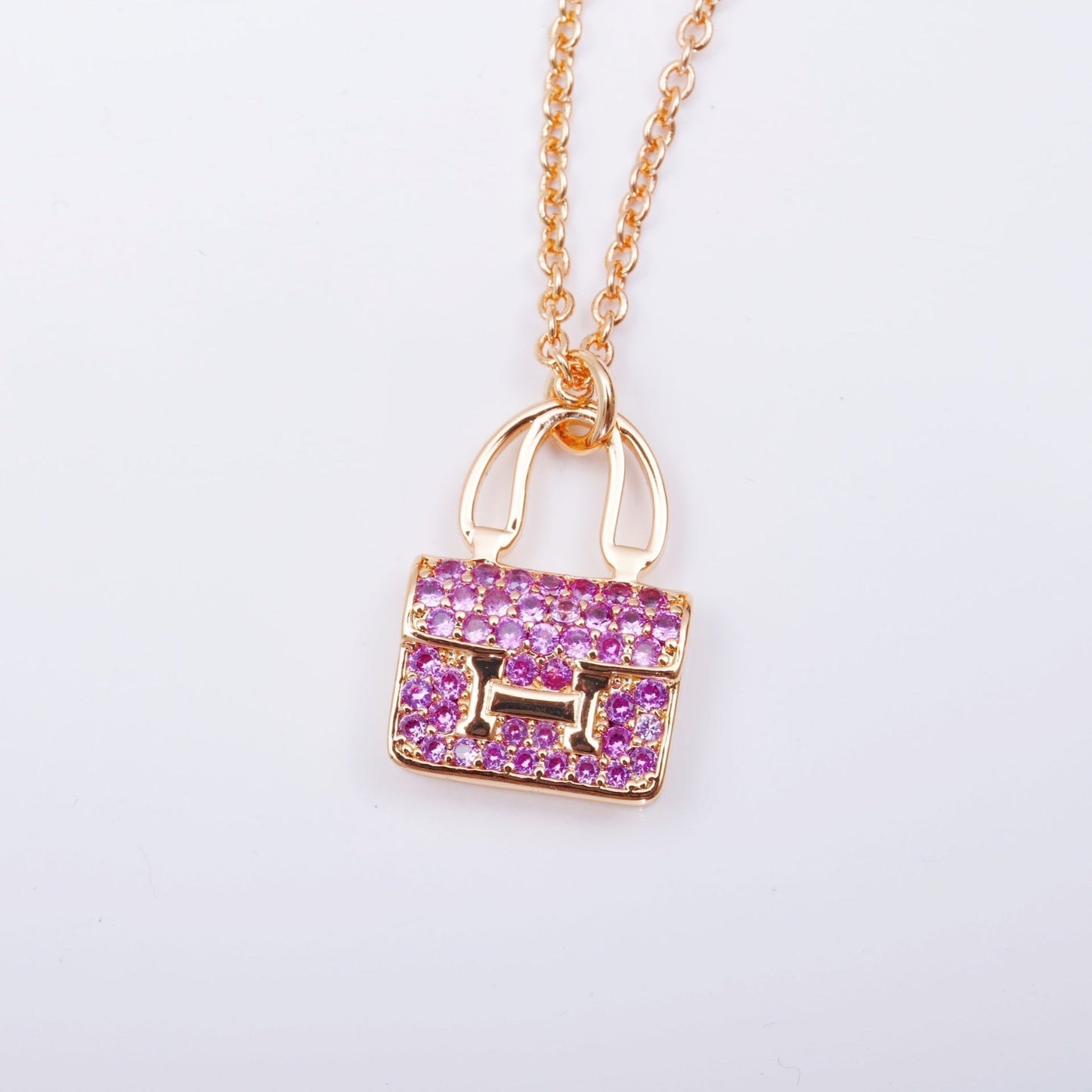 [LunaMar]CONSTANCE PEDANT PURPLE DIAMOND NECKLACE