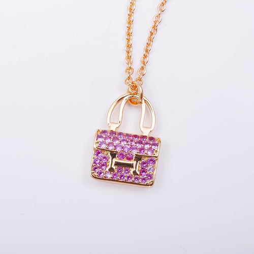 [LunaMar]CONSTANCE PEDANT PURPLE DIAMOND NECKLACE