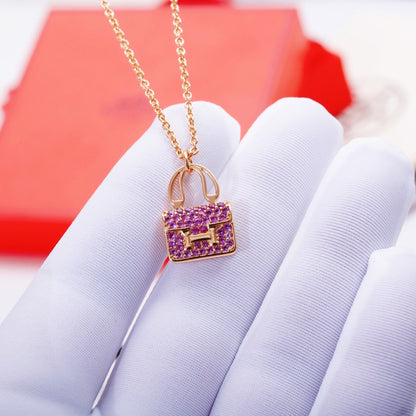 [LunaMar]CONSTANCE PEDANT PURPLE DIAMOND NECKLACE