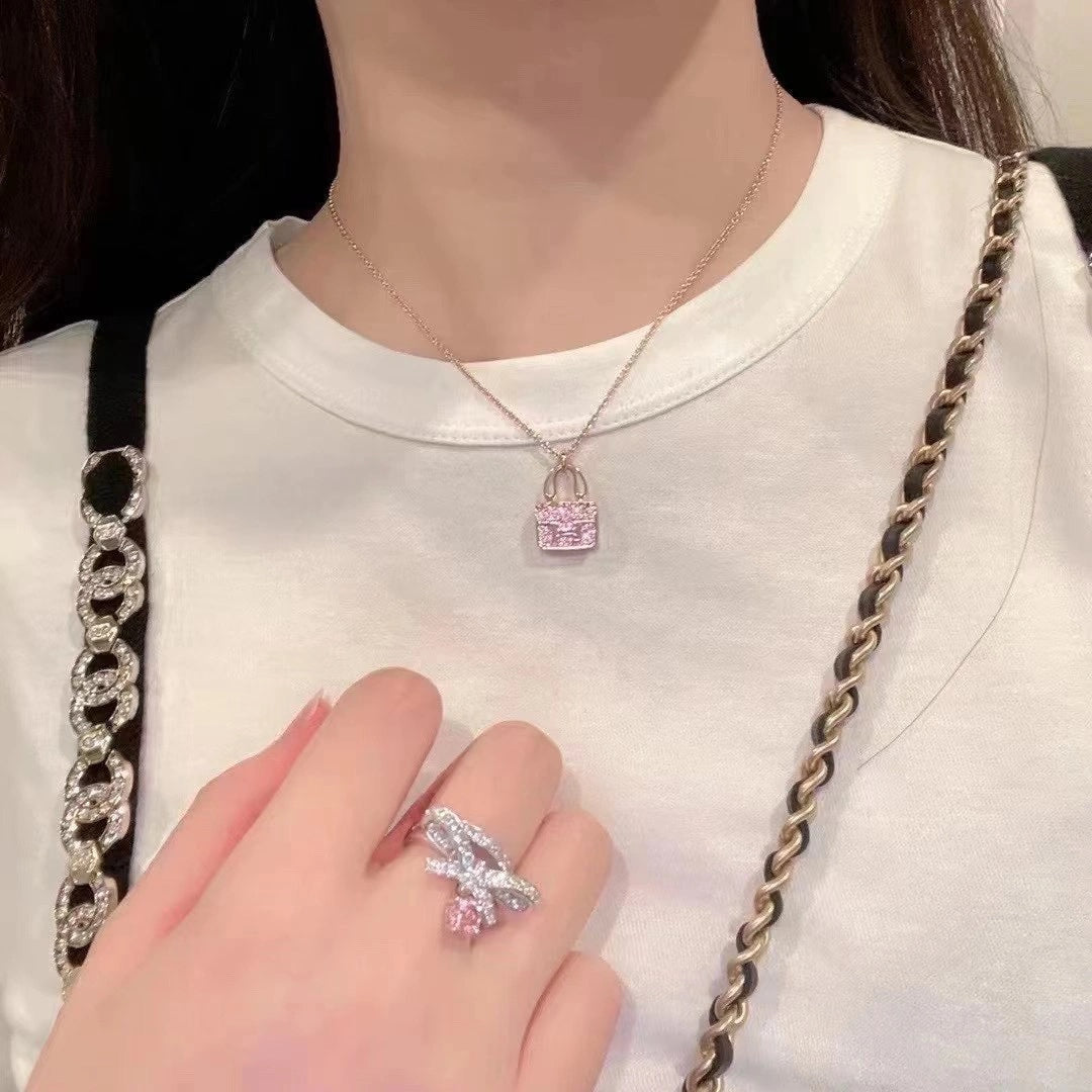 [LunaMar]CONSTANCE PEDANT PURPLE DIAMOND NECKLACE