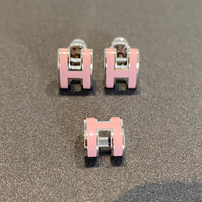 [LunaMar]MINI POP H SILVER EARRINGS PINK