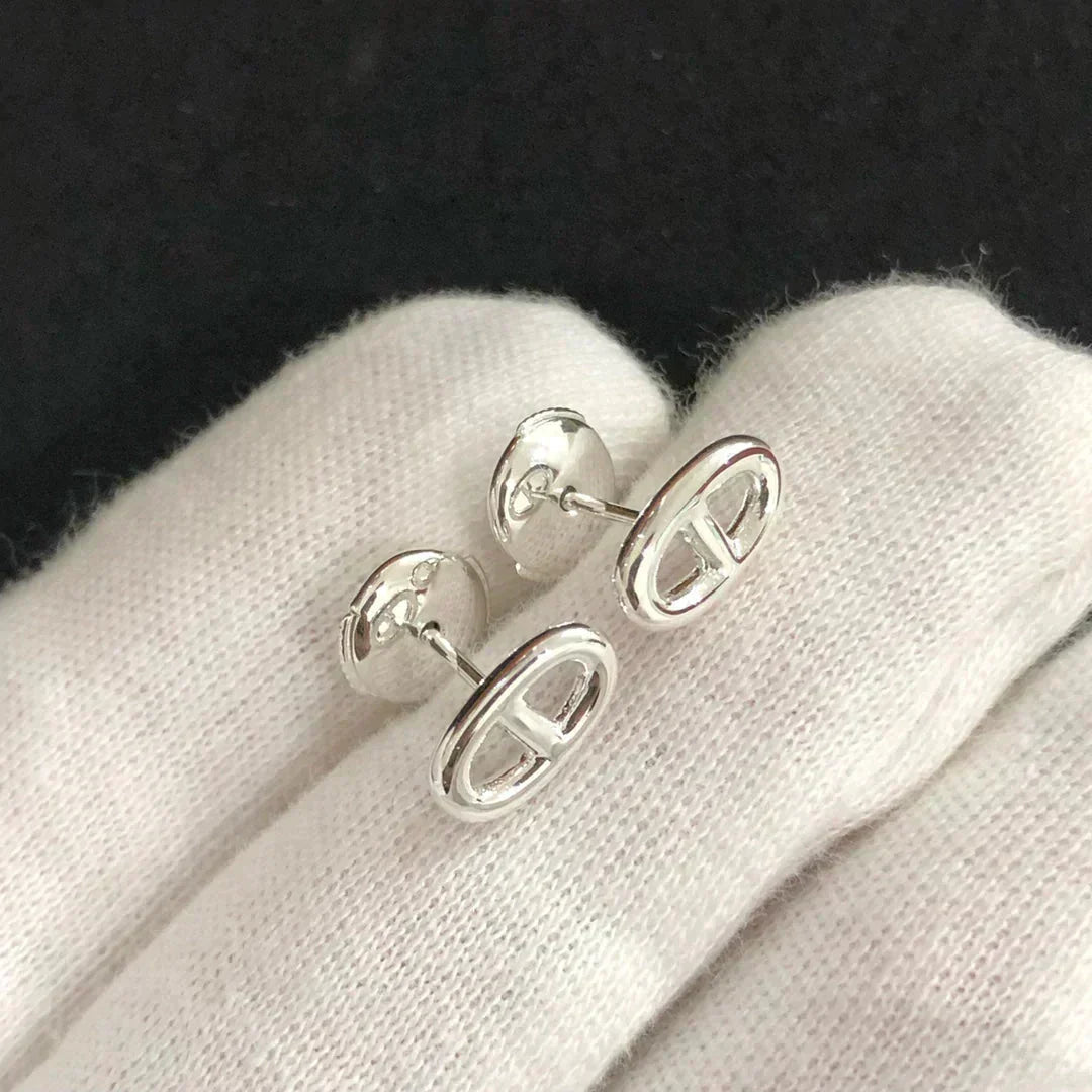 [LunaMar]CHAINE SMALL EARRINGS GOLD AND SILVER