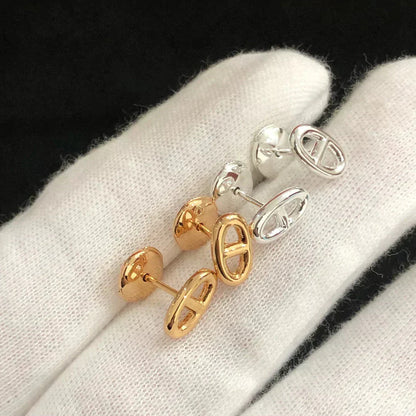 [LunaMar]CHAINE SMALL EARRINGS GOLD AND SILVER