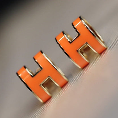 [LunaMar]MINI POP H EARRINGS ORANGE