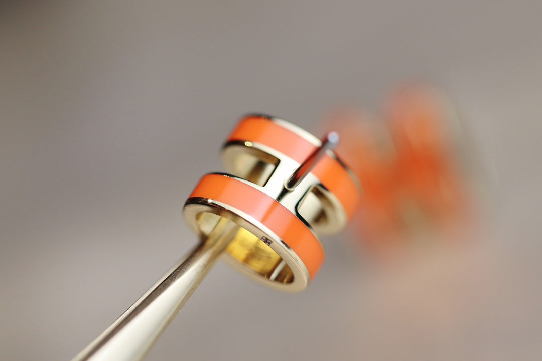 [LunaMar]MINI POP H EARRINGS ORANGE