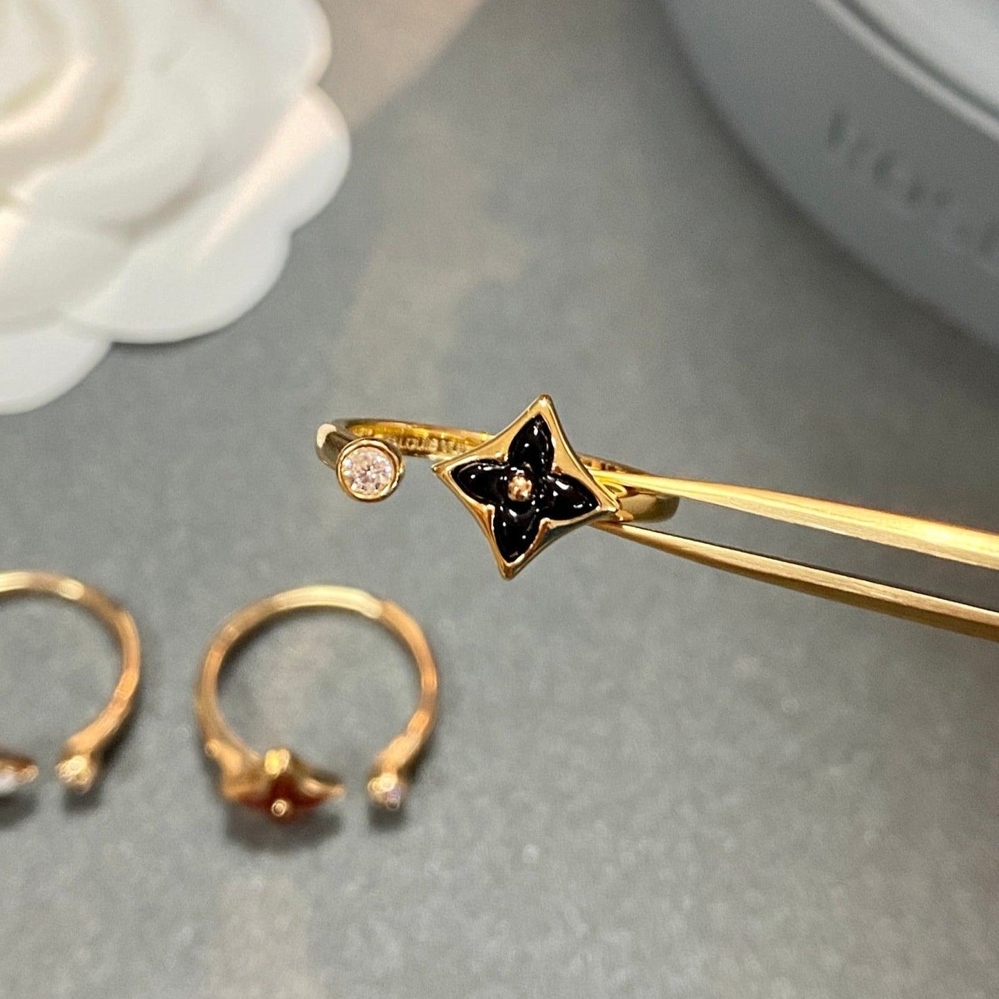 [LunaMar]STAR 1 DIAMOND OPEN RING