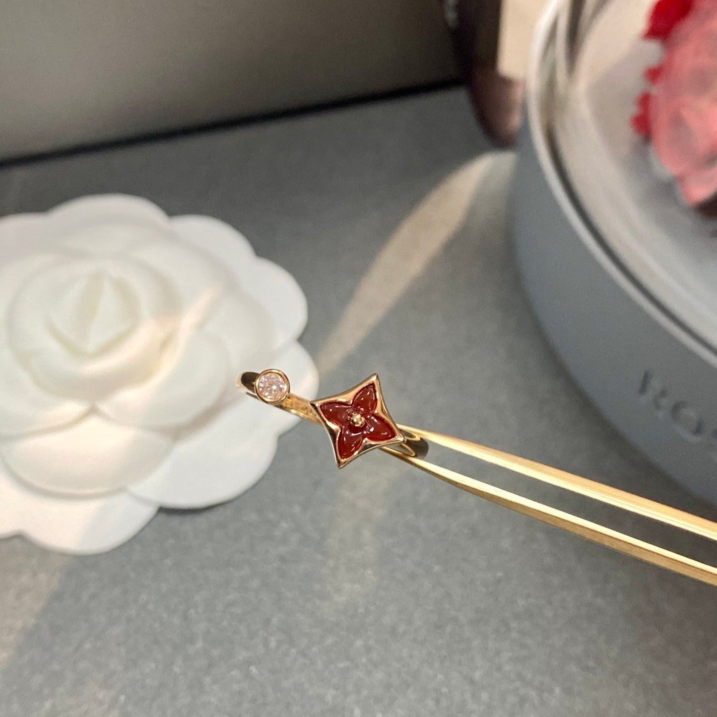 [LunaMar]STAR 1 DIAMOND OPEN RING