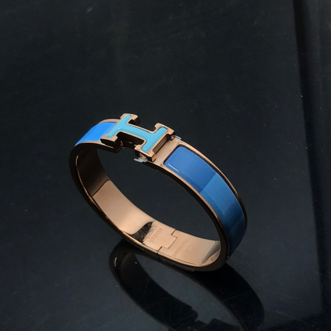 [LunaMar]H BRACELET BLUE RAINBOW CERAMIC