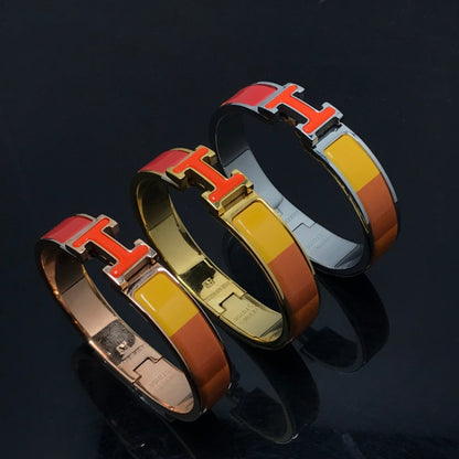 [LunaMar]H BRACELET ORANGE RAINBOW CERAMIC