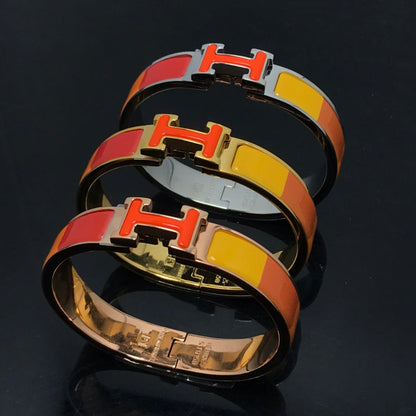 [LunaMar]H BRACELET ORANGE RAINBOW CERAMIC