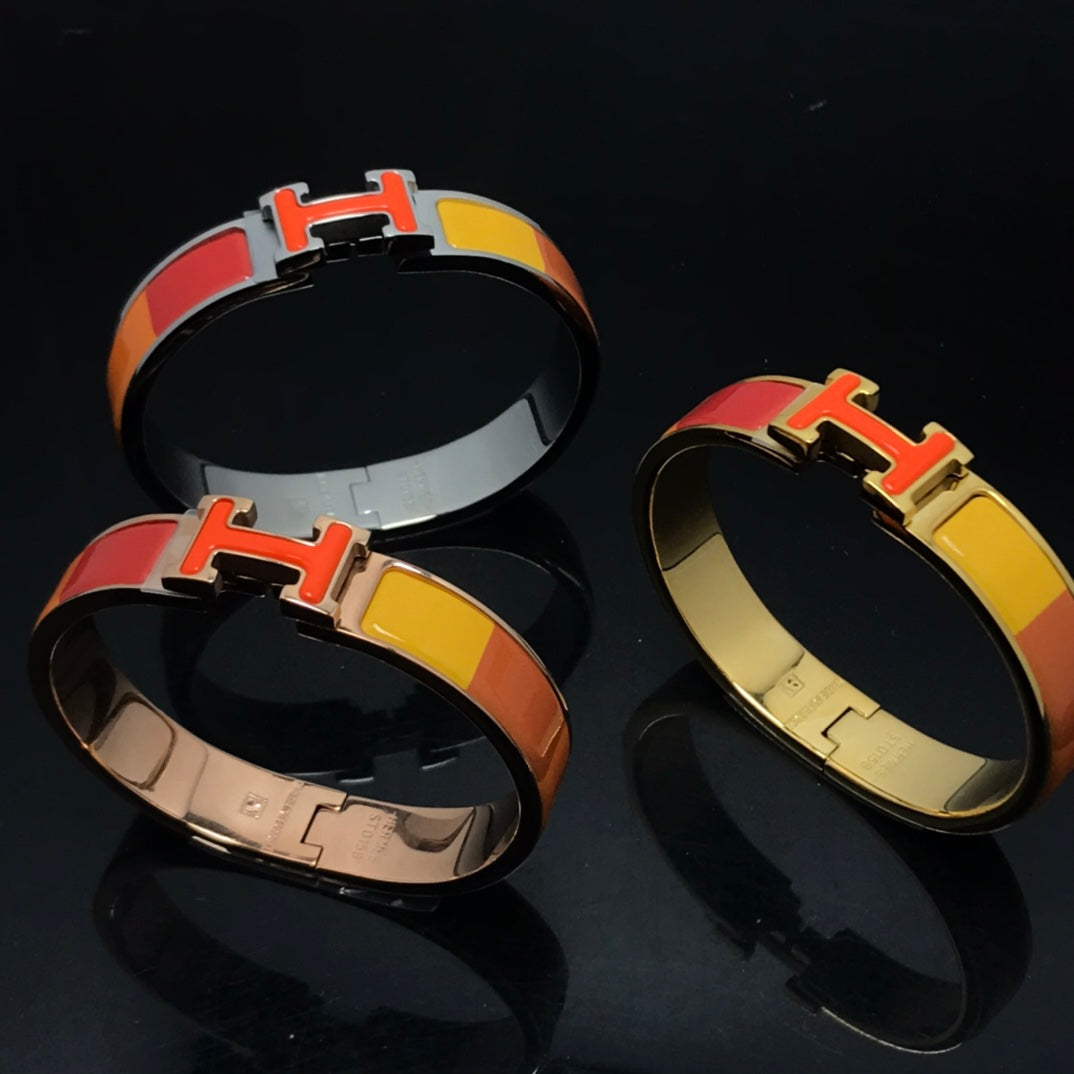 [LunaMar]H BRACELET ORANGE RAINBOW CERAMIC