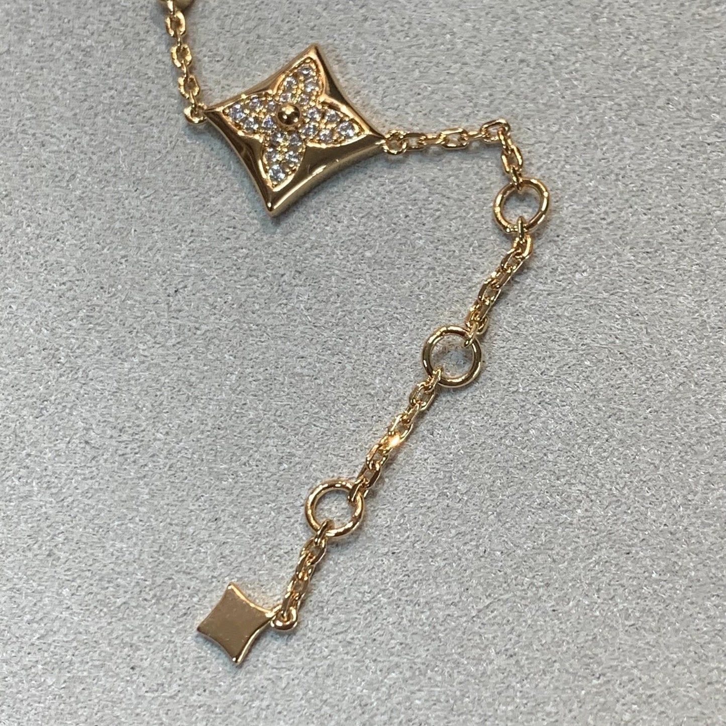 [LunaMar]STAR AND SUN 4 MOTIFS GOLD DIAMONDS BRACELET