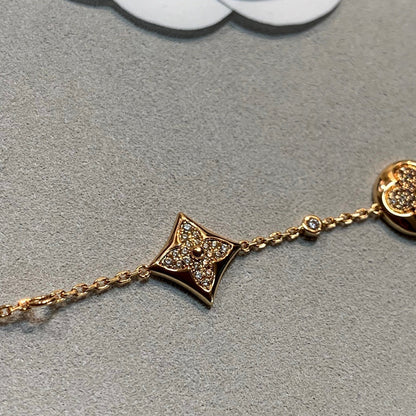 [LunaMar]STAR AND SUN 4 MOTIFS GOLD DIAMONDS BRACELET