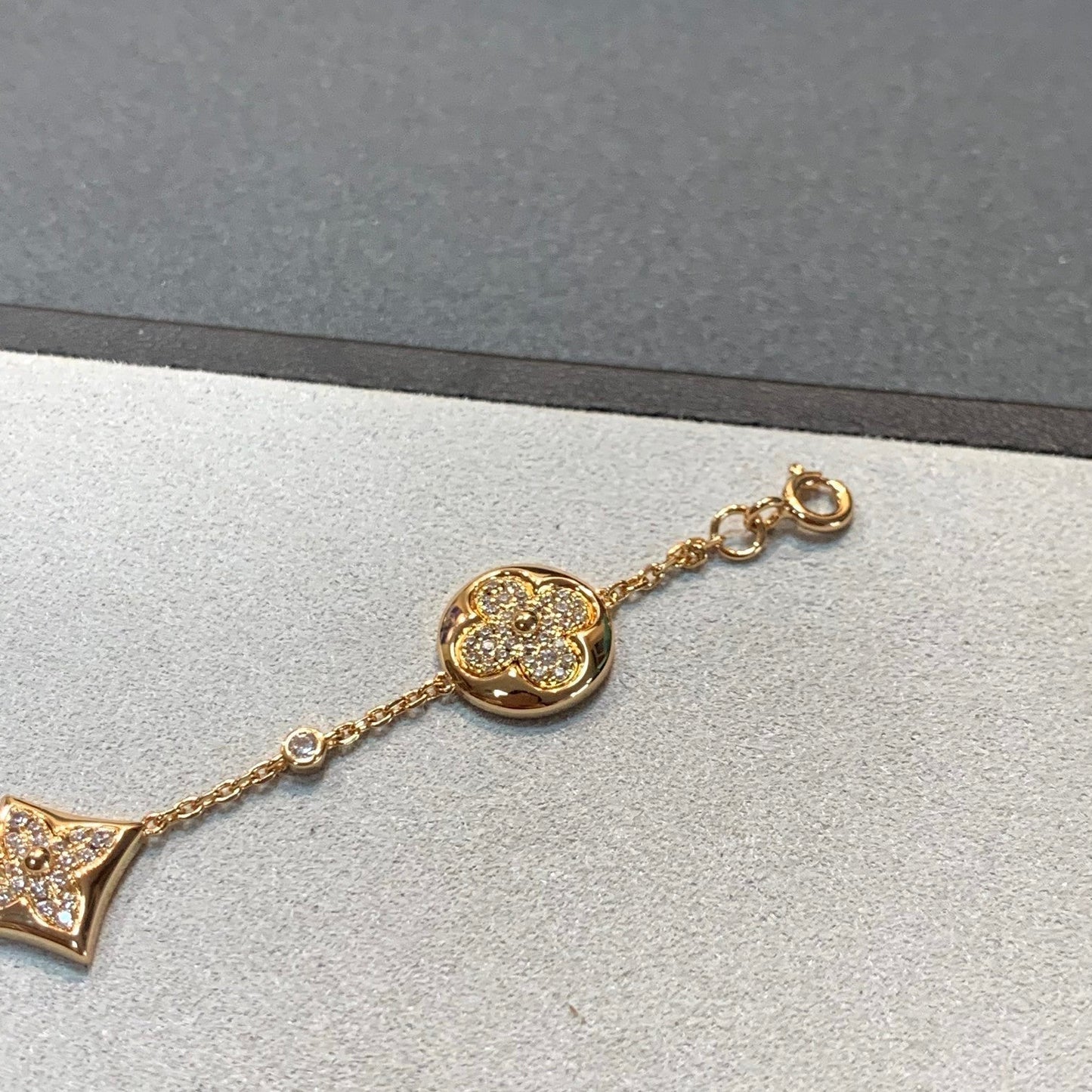 [LunaMar]STAR AND SUN 4 MOTIFS GOLD DIAMONDS BRACELET