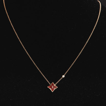 [LunaMar]STAR NECKLACE ROSE GOLD 1 DIAMOND
