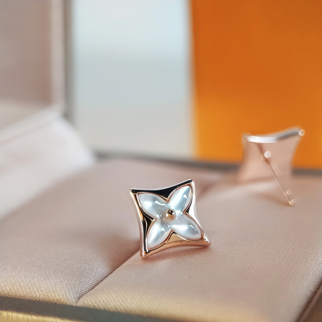 [LunaMar]STAR MOP ROSE GOLD EARRINGS