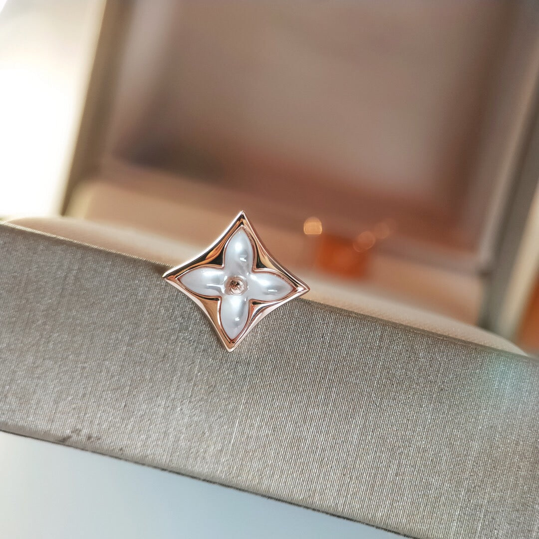 [LunaMar]STAR MOP ROSE GOLD EARRINGS