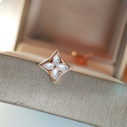 [LunaMar]STAR MOP ROSE GOLD EARRINGS