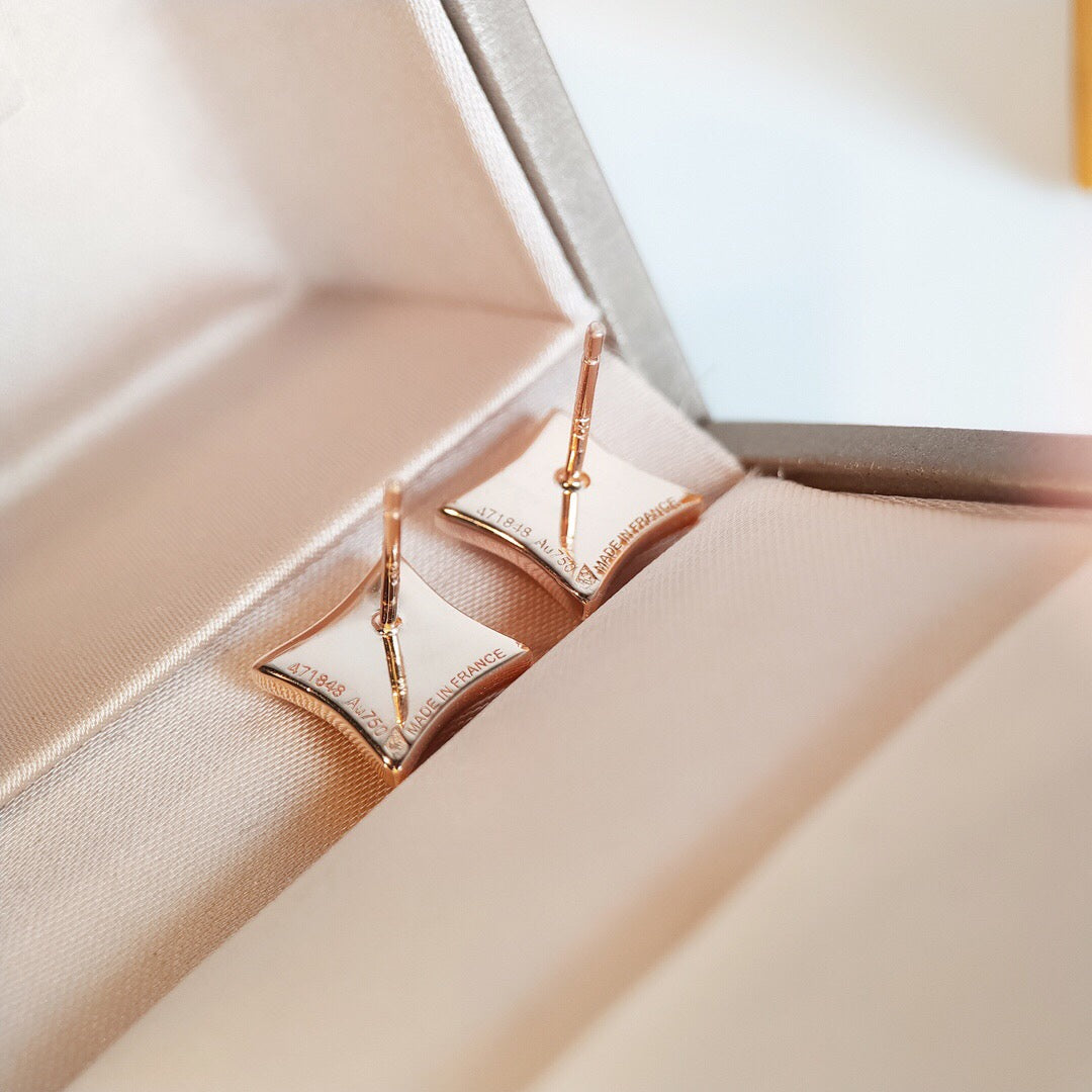 [LunaMar]STAR MOP ROSE GOLD EARRINGS