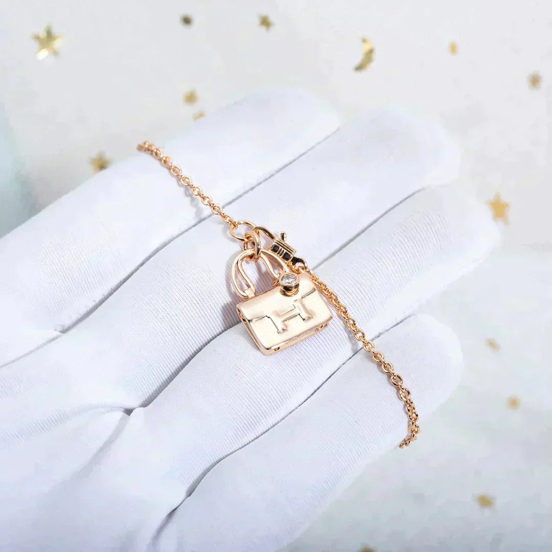 [LunaMar]AMULETTE PEDANT ROSE GOLD NECKLACE