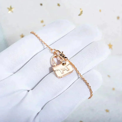 [LunaMar]AMULETTE PEDANT ROSE GOLD NECKLACE