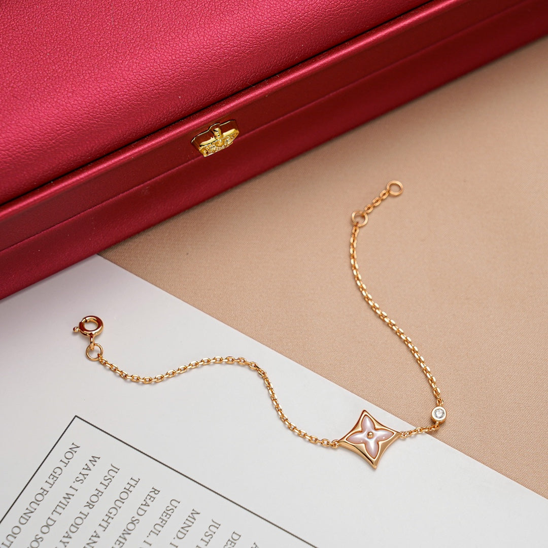[LunaMar]STAR 1 DIAMOND ROSE GOLD BRACELET