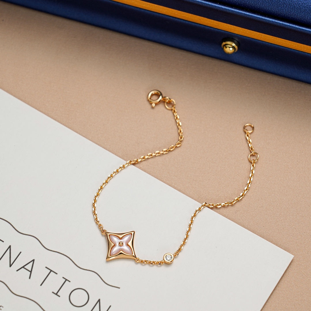 [LunaMar]STAR 1 DIAMOND ROSE GOLD BRACELET