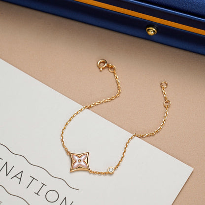 [LunaMar]STAR 1 DIAMOND ROSE GOLD BRACELET