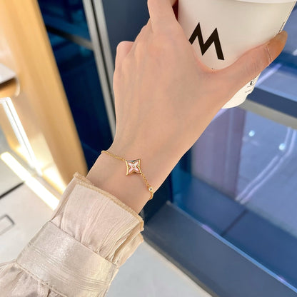 [LunaMar]STAR 1 DIAMOND ROSE GOLD BRACELET