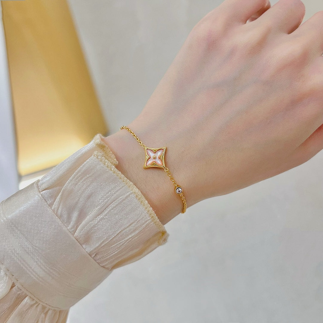[LunaMar]STAR 1 DIAMOND ROSE GOLD BRACELET
