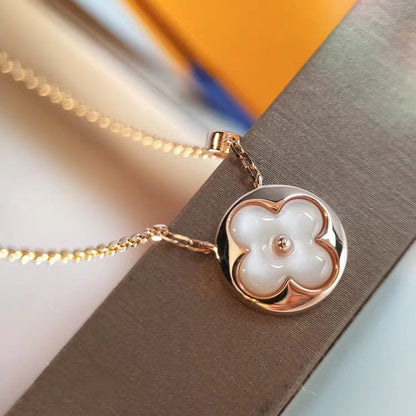 [LunaMar]SUN MOP GOLD 1 DIAMOND NECKLACE