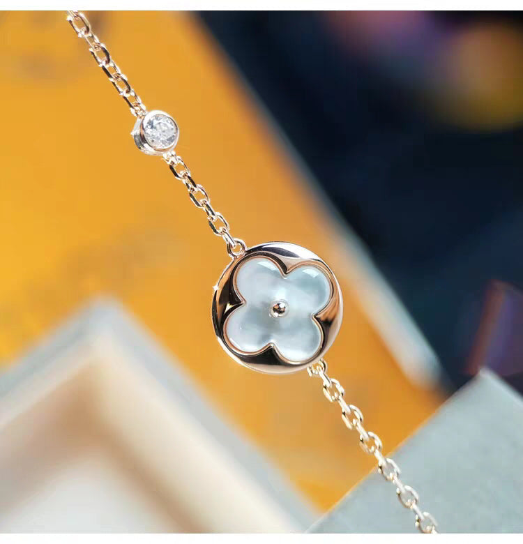 [LunaMar]SUN MOP GOLD 1 DIAMOND NECKLACE