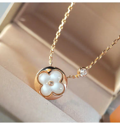[LunaMar]SUN MOP GOLD 1 DIAMOND NECKLACE