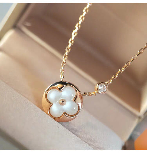 [LunaMar]SUN MOP GOLD 1 DIAMOND NECKLACE