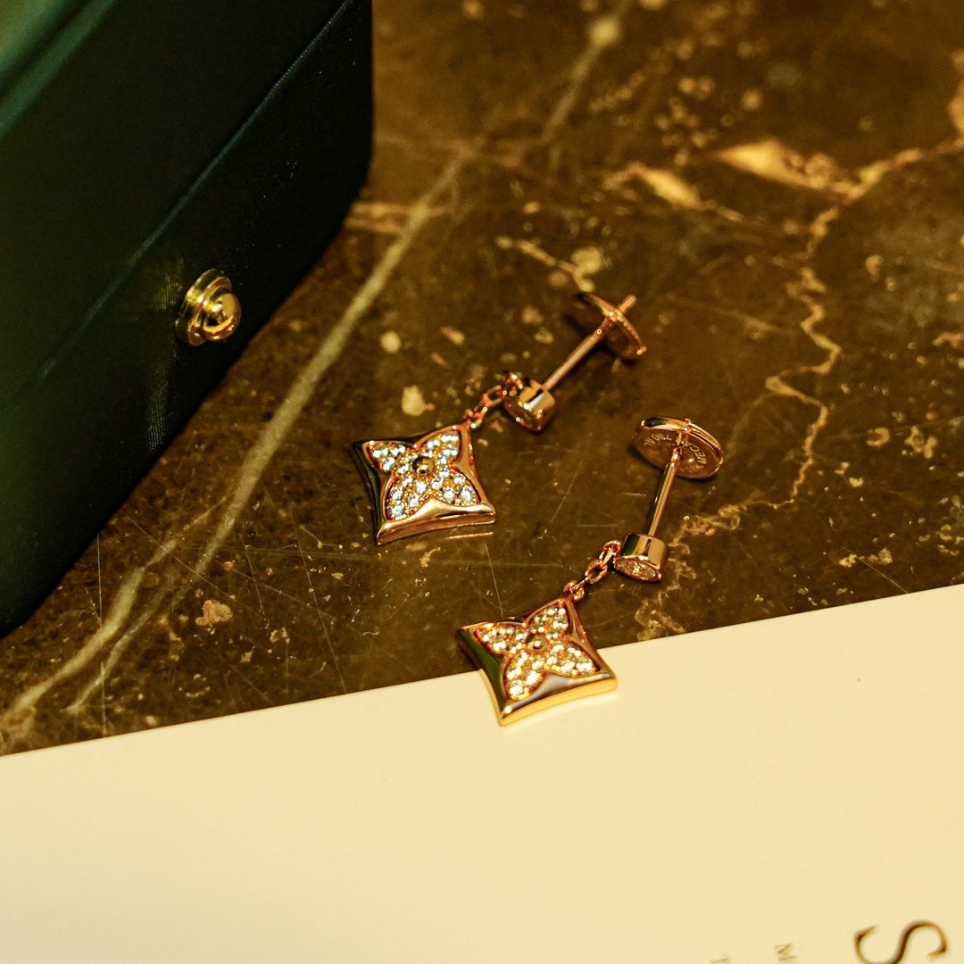 [LunaMar]STAR DIAMONDS EARRINGS GOLD