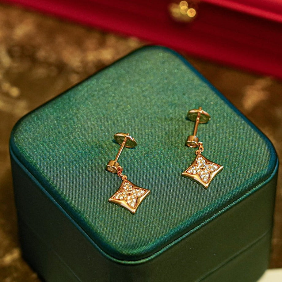[LunaMar]STAR DIAMONDS EARRINGS GOLD