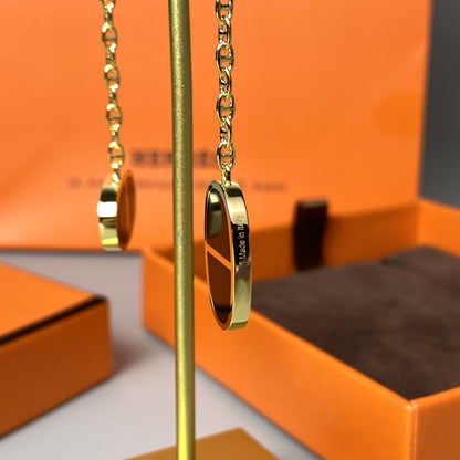 [LunaMar]CHAINE VERSO BLACK CERAMIC EARRINGS