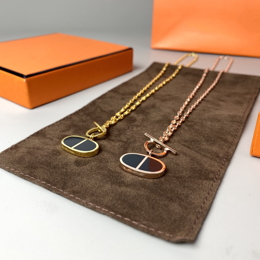 [LunaMar]CHAINE VERSO BLACK CERAMIC NECKLACE
