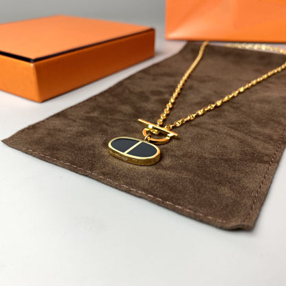 [LunaMar]CHAINE VERSO BLACK CERAMIC NECKLACE