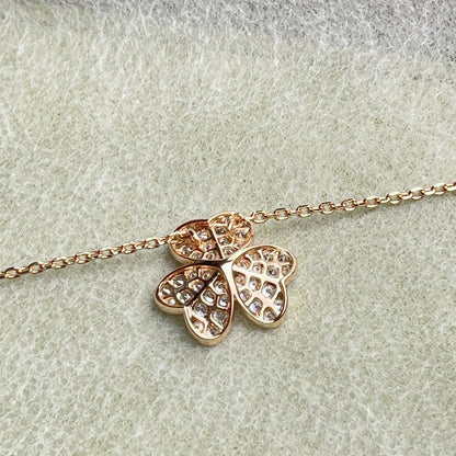 [LunaMar]PAVÉ DIAMOND FLOWER CHARM NECKLACE