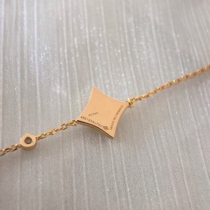 [LunaMar]COLOR STAR CARNELIAN ROSE GOLD DIAMOND BRACELET