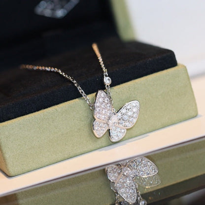 [LunaMar]BUTTERFLY DIAMOND CHARM NECKLACE