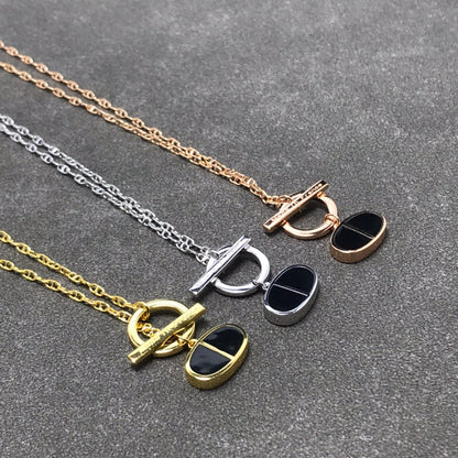 [LunaMar]CHAINE VERSO BLACK CERAMIC  NECKLACE