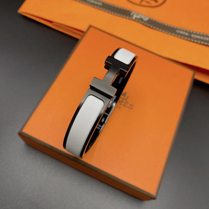 [LunaMar]H BRACELET 12MM BLACK WHITE CERAMIC