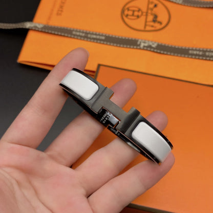 [LunaMar]H BRACELET 12MM BLACK WHITE CERAMIC