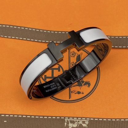 [LunaMar]H BRACELET 12MM BLACK WHITE CERAMIC