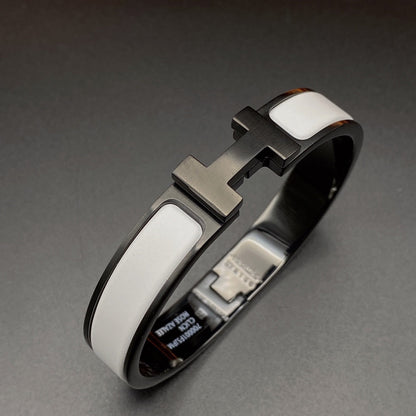 [LunaMar]H BRACELET 12MM BLACK WHITE CERAMIC