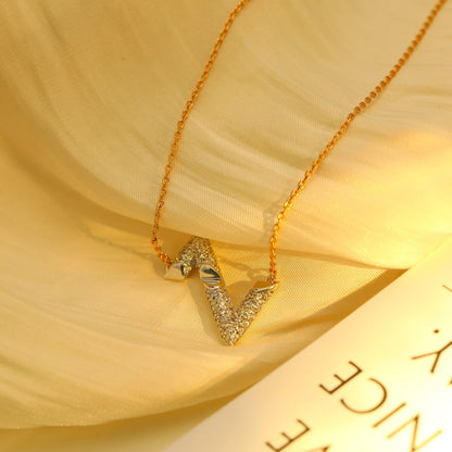 [LunaMar]VOLT SILVER DIAMOND PEDANT NECKLACE