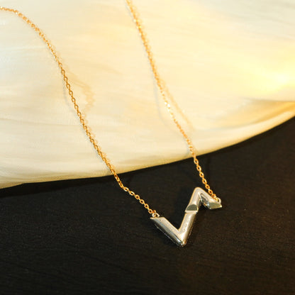 [LunaMar]VOLT SILVER DIAMOND PEDANT NECKLACE