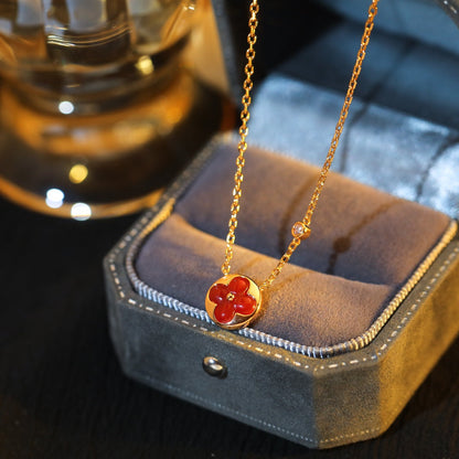 [LunaMar]SUN PEDANT ROSE GOLD 1 DIAMOND NECKLACE